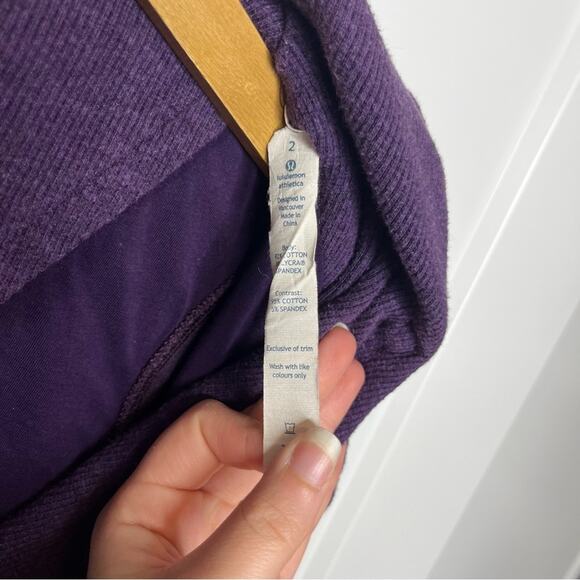 Lululemon Gratitude Wrap Purple Heathered Deep Zinfandel Jacket Size 2 - Picture 6 of 10